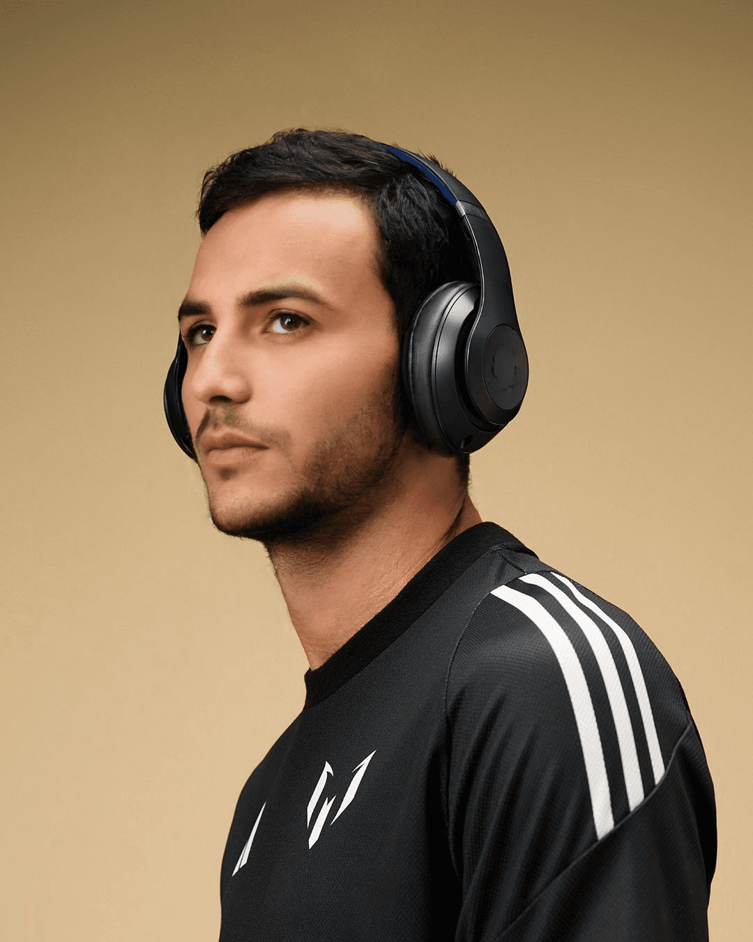 Person wearing headphones